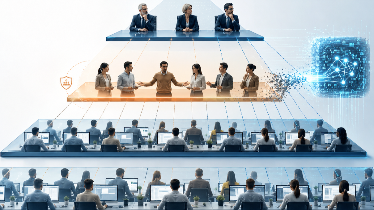 A lot of companies have been asking whether AI can replace middle managers.