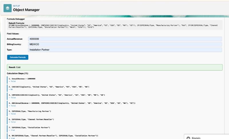 I have been working on a "Salesforce formula debugger".