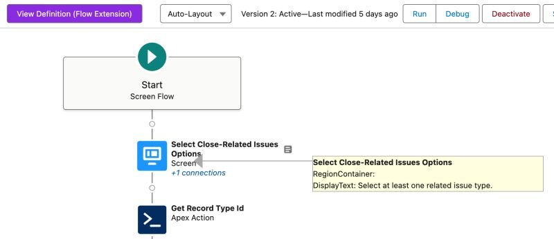 I have updated the Salesforce Flow Extension: now in version 1.1.5
