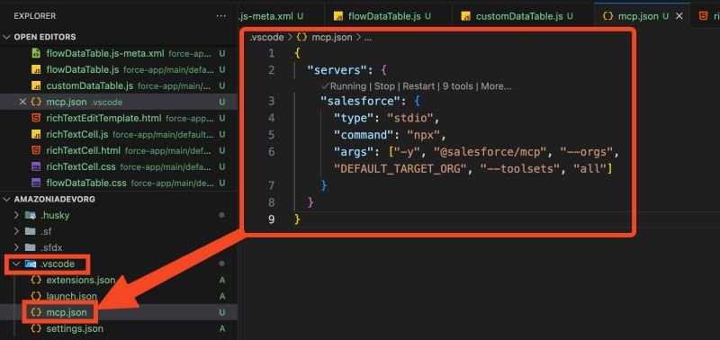 I've experimented with Salesforce's own MCP implementation this time.