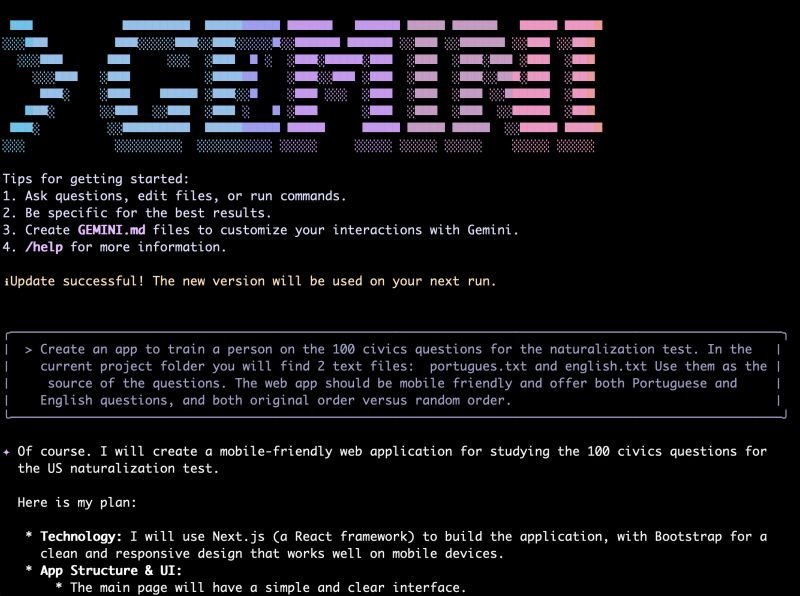 I was reminded of Gemini CLI - thanks to Raffaele Preziosi !